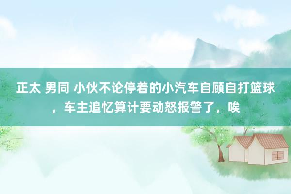 正太 男同 小伙不论停着的小汽车自顾自打篮球，车主追忆算计要动怒报警了，唉