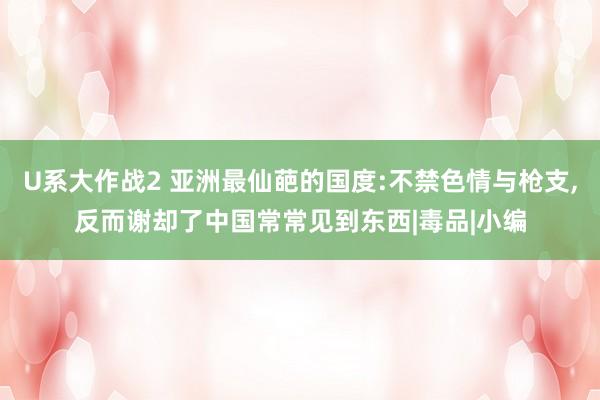 U系大作战2 亚洲最仙葩的国度:不禁色情与枪支，反而谢却了中国常常见到东西|毒品|小编